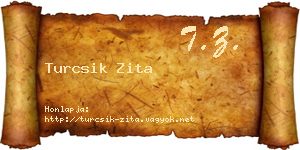 Turcsik Zita névjegykártya