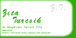 zita turcsik business card